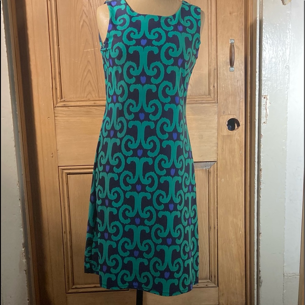 Judith Connally Small  Beth Long Dress sleeveless pull on nylon spandex